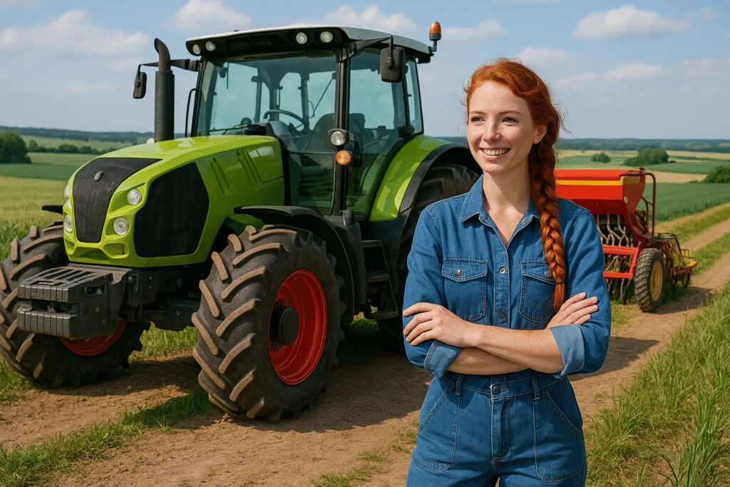 Nowoczesny sprzęt rolniczy w gospodarstwie Weroniki Nowak.