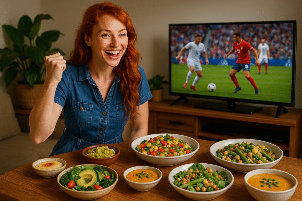 Posiłek z własnych warzyw po meczu