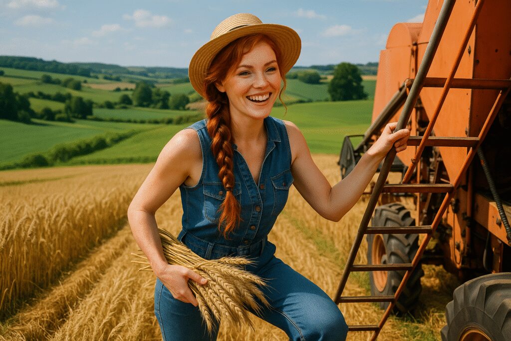 Zbiory plonów w gospodarstwie