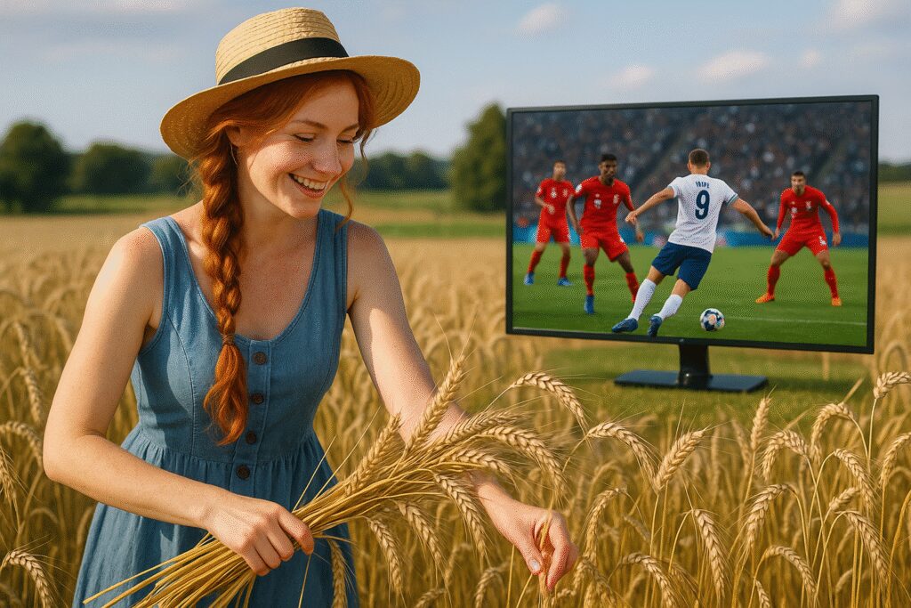 Werka podczas zbiorów zbóż